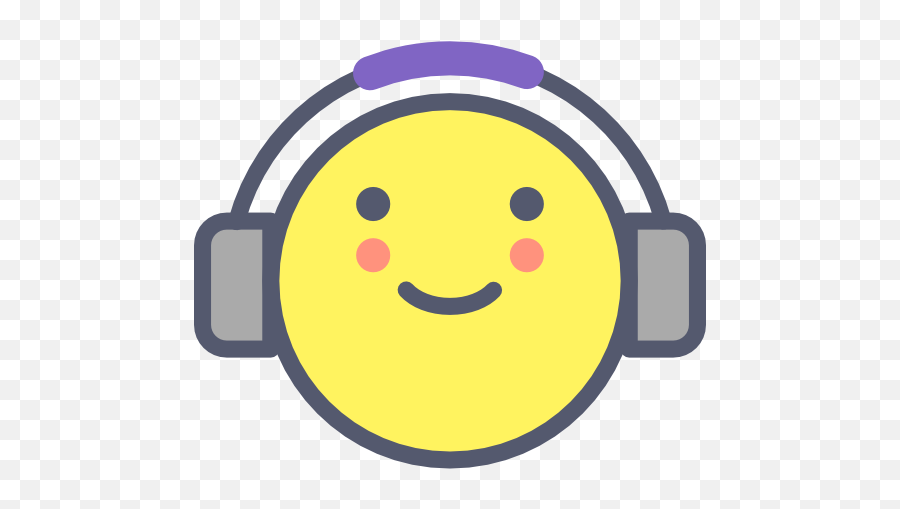 Headphones - Clip Art Emoji,Emoji With Headphones