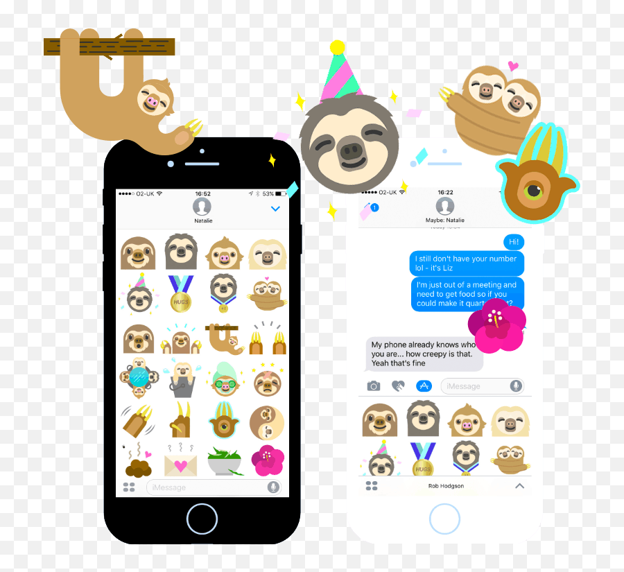 Slothville - Cartoon Emoji,Sloth Emoji