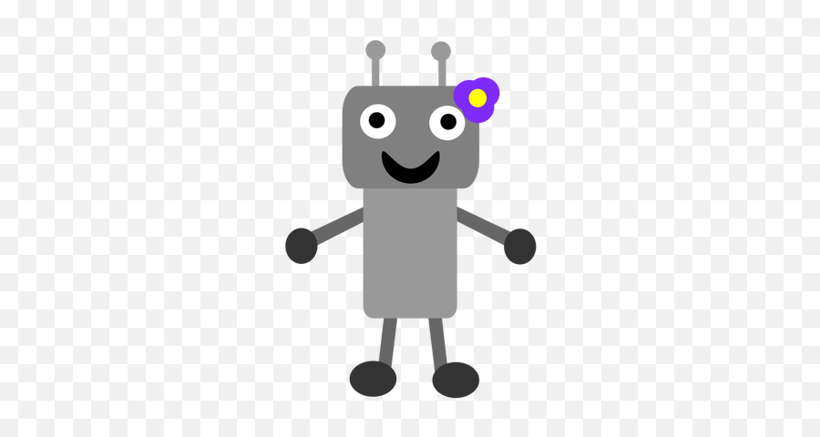 Robot Drawing - Clipart Girly Robot Emoji,Octopus Pen Emoji