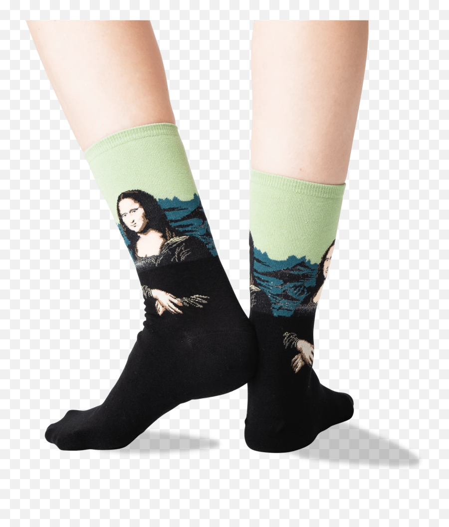 Womens Da Vincis Mona Lisa Socks - Sock Emoji,Mona Lisa Emoji