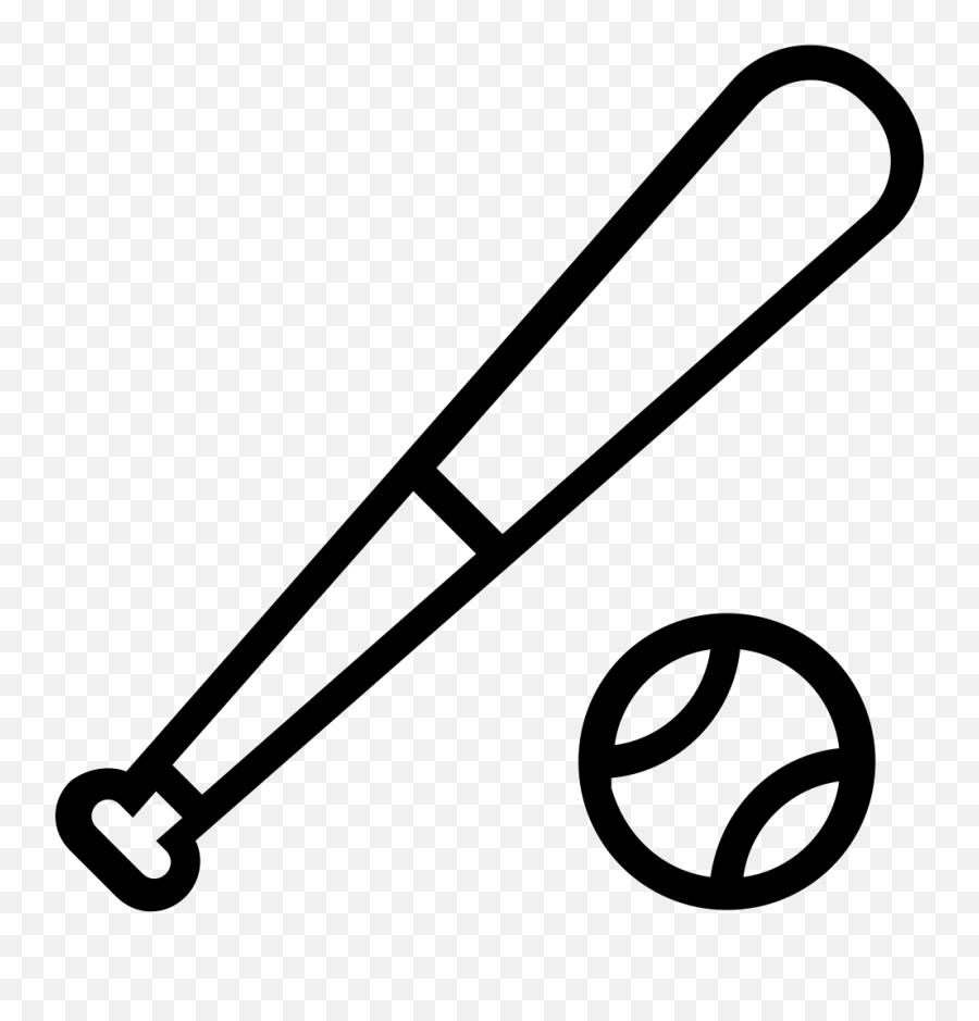 Baseball Bat Cross With Ball Banner - Clipart Of Bat And Ball Emoji,Bat Emoticon Text