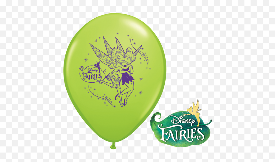 Tinkerbell Fairies 12in Latex Balloon - Disney Fairies Emoji,Frisbee Emoji
