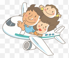 Download Big Family Clipart Png - In Airplane Flight Emoji