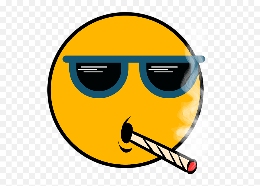 Thug Life Tee For Gangster Smiley - Gangster Smiley Emoji,Smoking Emoticon