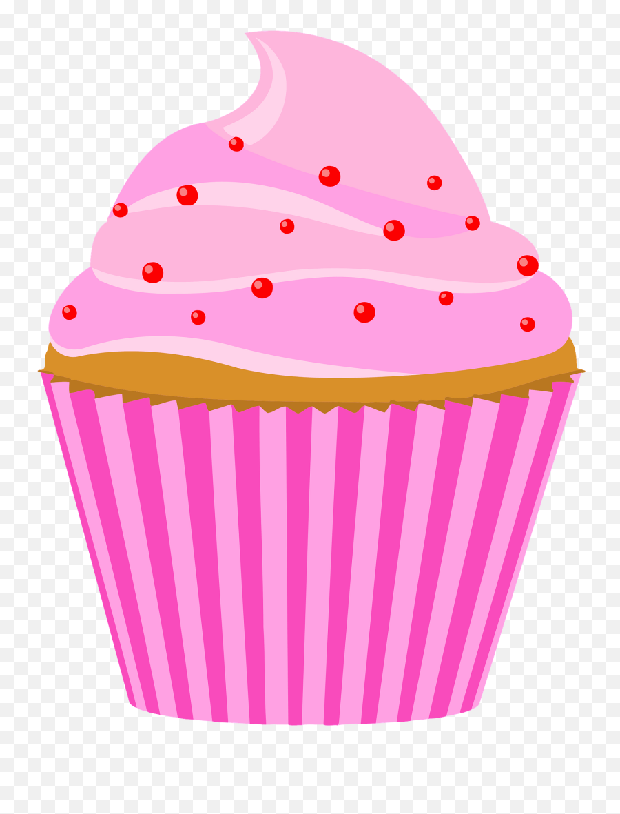 Pink Frosting And Sprinkles Clipart - Pink Cupcake Clipart Transparent Emoji,Pink Emoji Cake