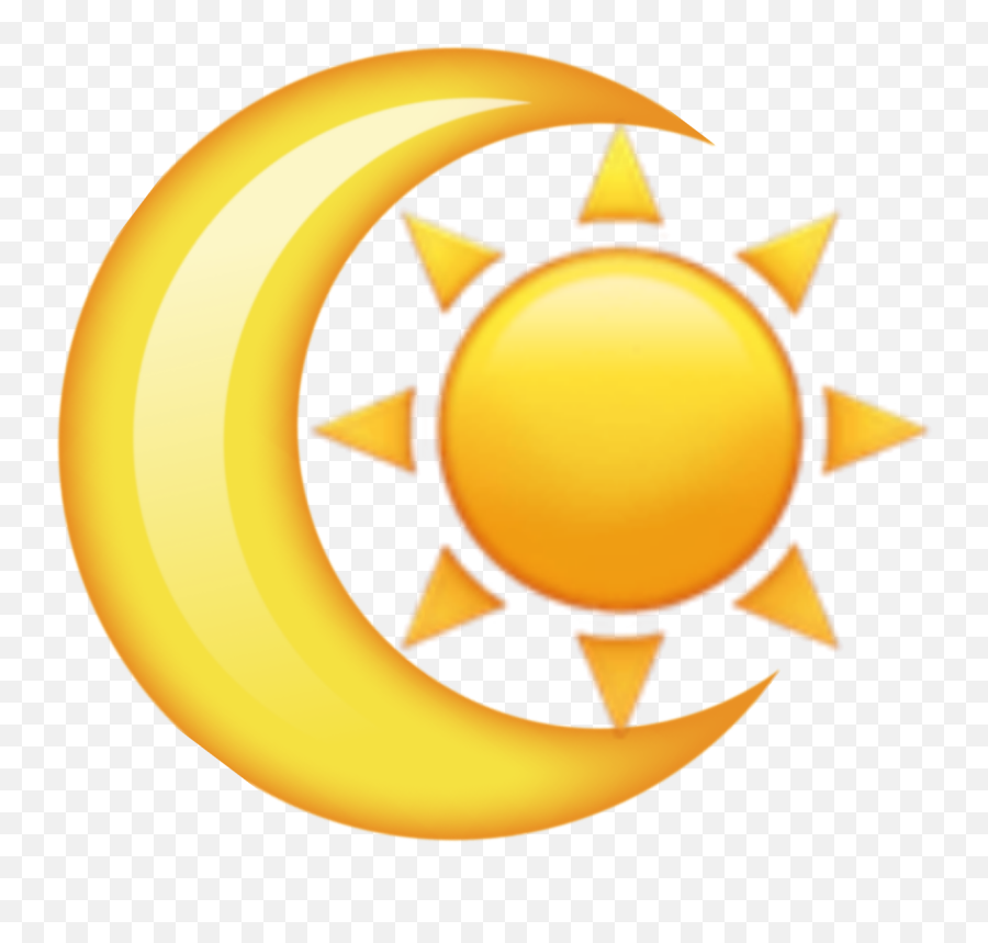Sun Moon Emoji Tumblr Sticker - Weather Emoji,Sun Emoji