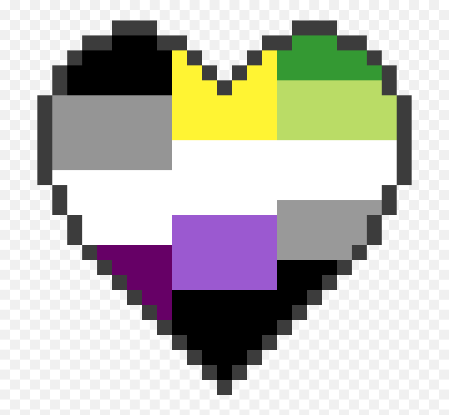 Pin On Pantheon Of Ace - Rainbow Heart Pixel Art Emoji,Trans Flag Emoji