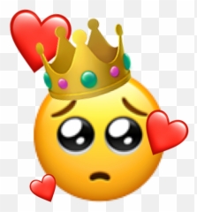 crown hearts emoji aww Sticker by Evie22 - Happy