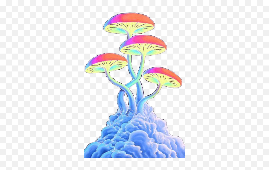 Mushroom Sticker By Melissastanphill - Trippy Emoji,Mushroom Cloud Emoji