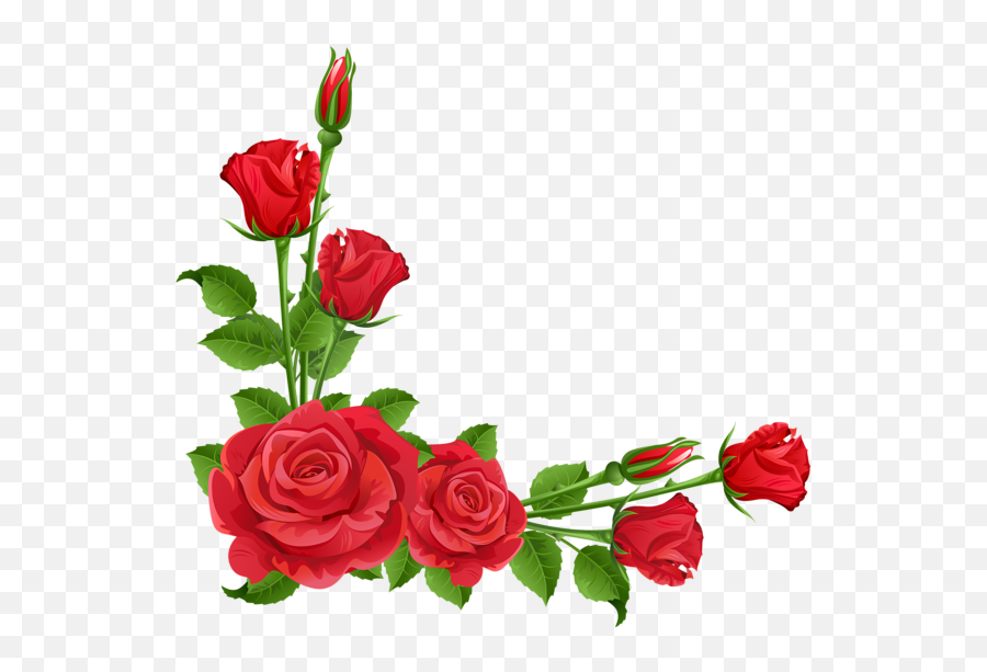 Red Flower Frame Png Free Download Png Svg Clip Art For Web - Transparent Background Rose Border Emoji,Red Flower Emoji