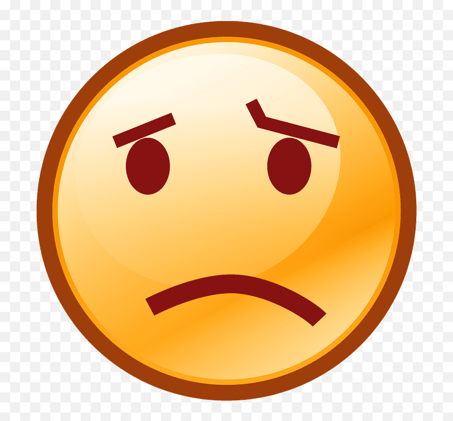Frowning Face Emoji Clipart Free Download Transparent Png - Red Confused Emoji,Frown Emoticon