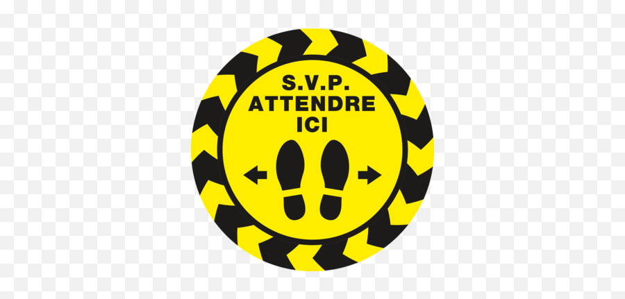 Avery - Large Semigloss Vinyl Social Distancing Floor Kids Social Distancing Floor Stickers French Emoji,Vinyl Emoji