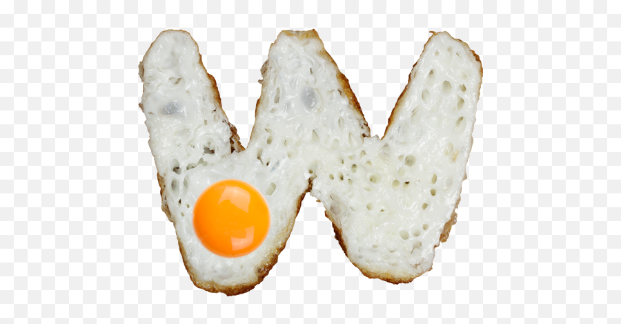 Eggs Font Food Typography Handmade Font Eggs - Letter W In Food Emoji,Fried Egg Emoji