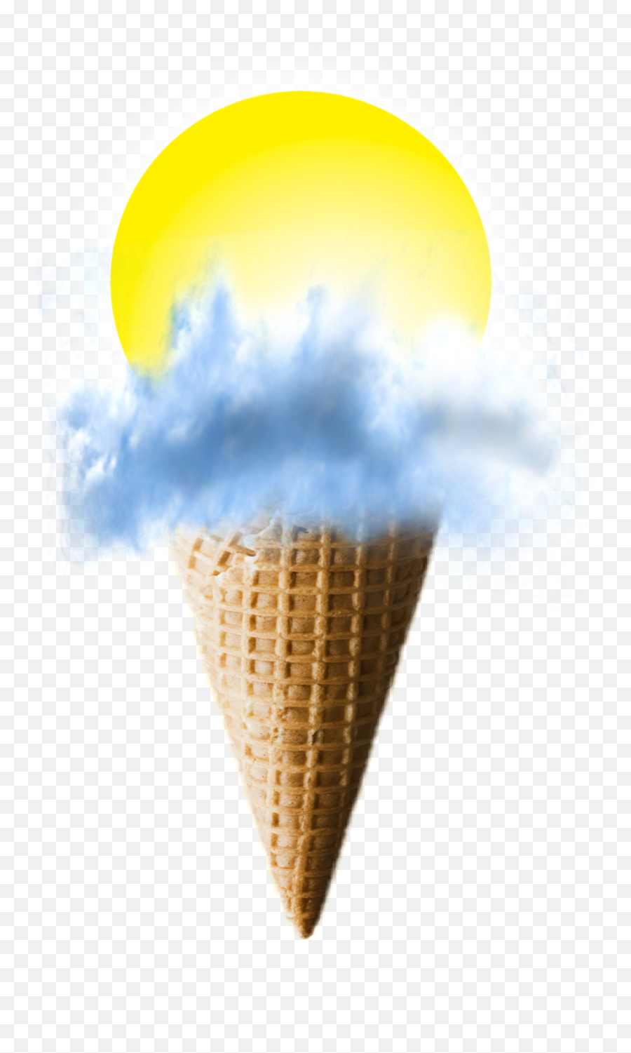 Freetoedit Sun Cloud Icecream This Was Inspired - Ice Cream Cone Emoji,Ice Cream Sun Emoji