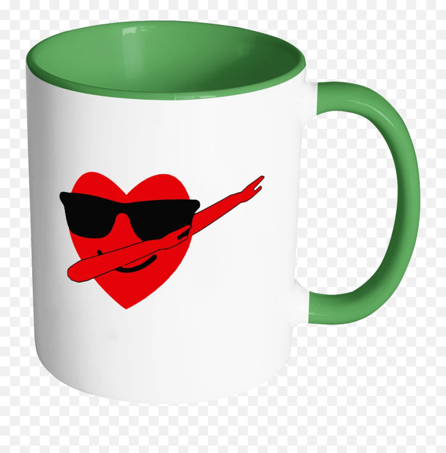 Heart Emoji Dabbing For Valentines Day - Mug,Dabbing Emoji Text