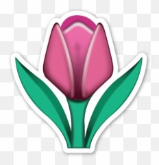Tulip - Sticker Emoji Heart Purple,Tulip Emoji