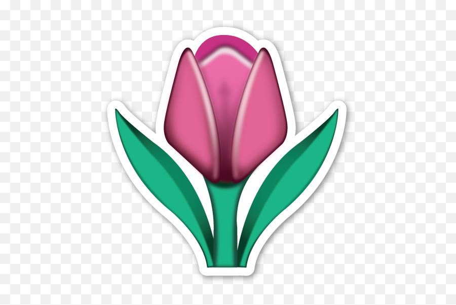 Tulip - Sticker Emoji Heart Purple,Tulip Emoji
