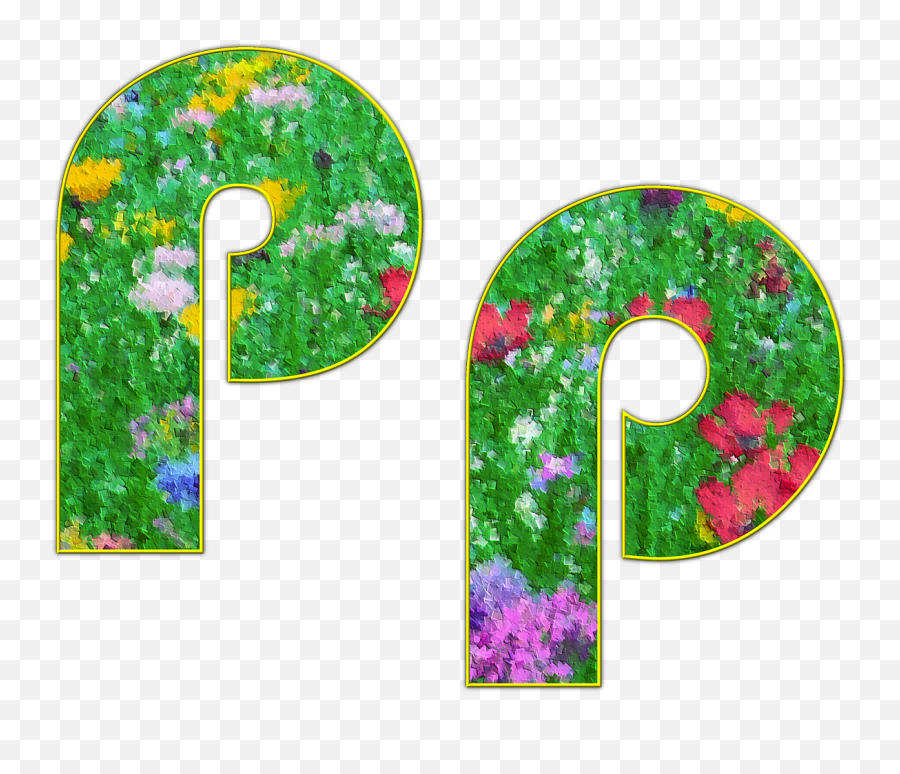 P Letter Alphabet Font Spring - Floral Design Emoji,Bean Sprout Emoji