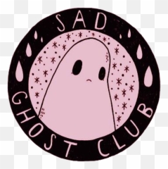 Sad Ghost Cute Aesthetic Girly Scary - Sad Ghost Club Png Emoji,Snapchat Emoji Ghost