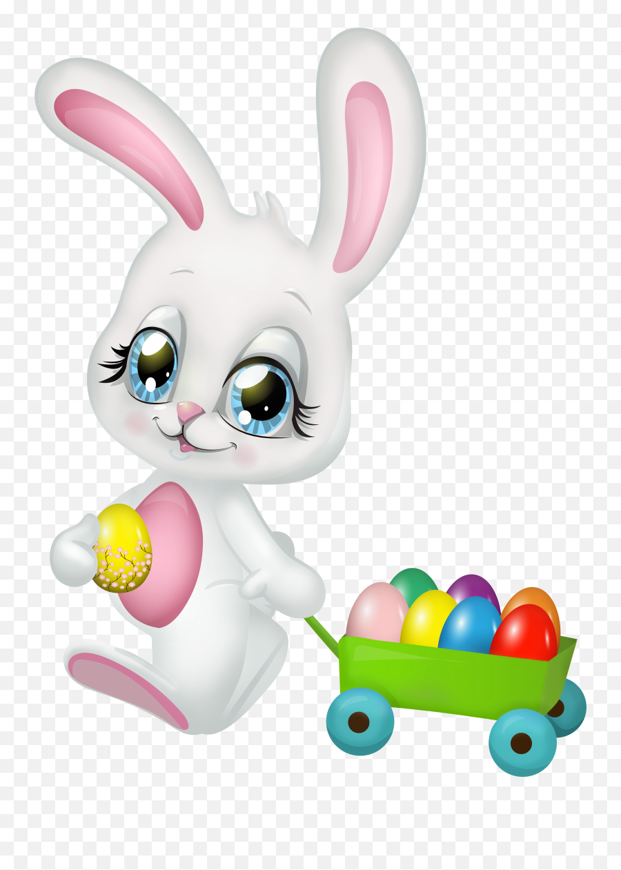Transparent Background Cute Easter Bunny Clipart - Cute Easter Bunny Clip Art Emoji,Easter Bunny Emoji
