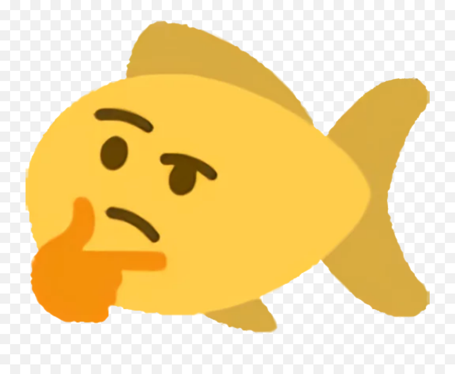 Fishthinking - Thinking Emoji Meme,Hyperthink Emoji
