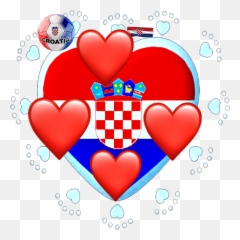 Popular And Trending Croatia Stickers On Picsart - Heart Emoji,Croatian Flag Emoji