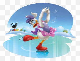 Disney Ice Skating Clipart - Daisy Duck Ice Skating Emoji,Ice Skate Emoji