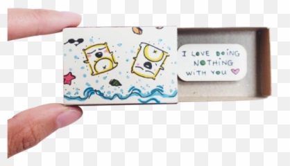 I love doing nothing with you Matchbox Card - Cartoon Emoji