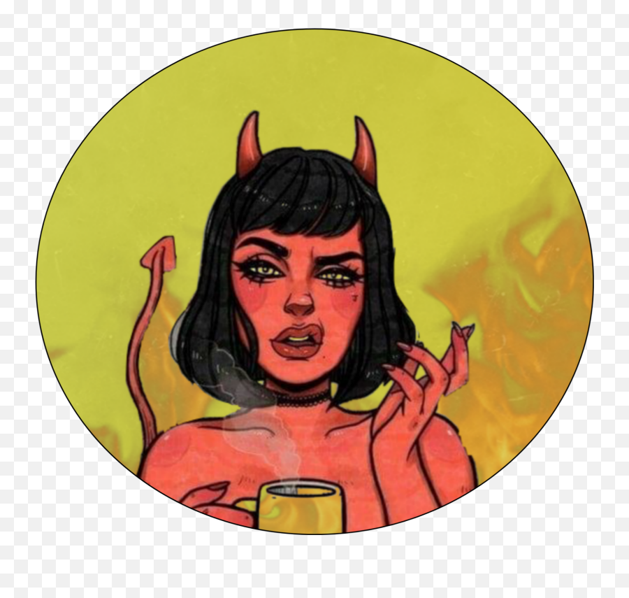 Devil Devilgirl Fire Aesthetic Red - Naked Devil Girl Aesthetic Emoji,Fire Devil Girl Emoji