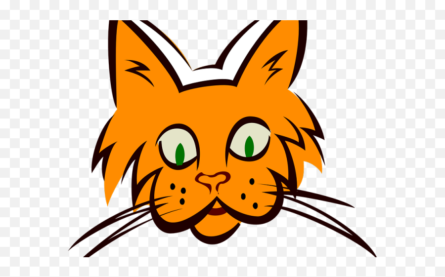 Clipart Orange Cat - Cat Emoji,Lady Cat Emoji