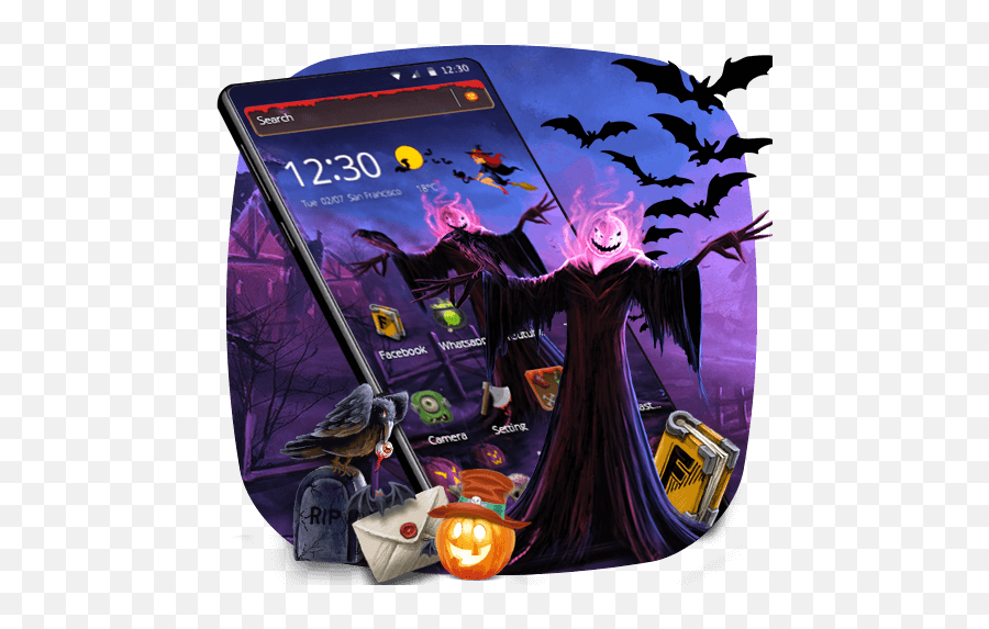Scare Crow Pumpkin Halloween Theme - Apps On Google Play Halloween Bats Emoji,Pumpkin Emoji Android