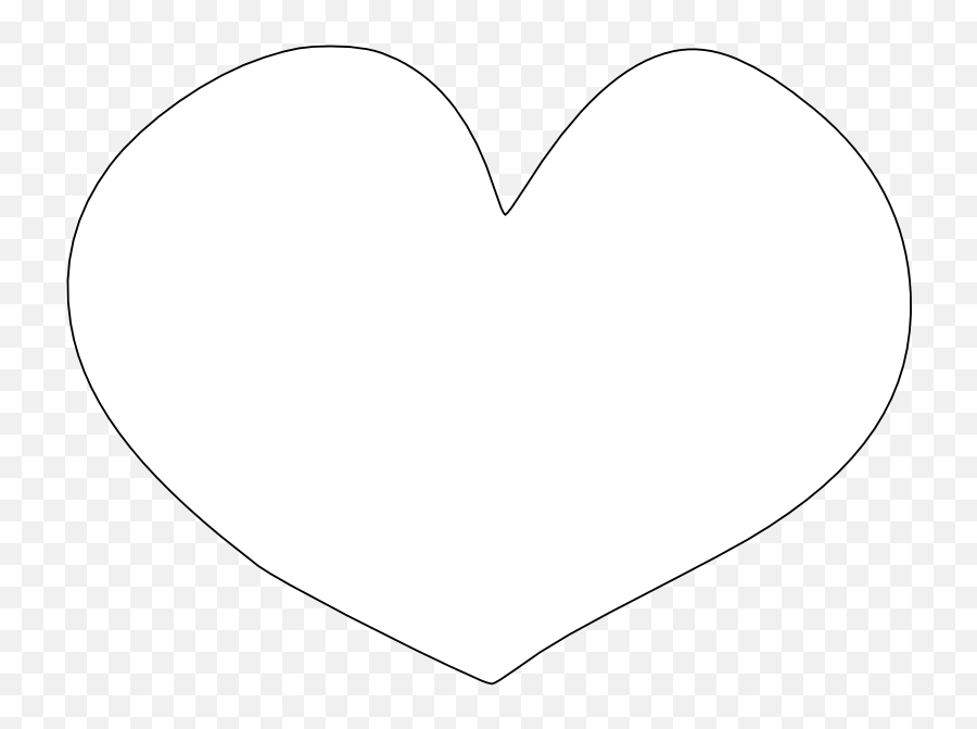 Heart Emoji - Blank,Emoji Clipart Black And White