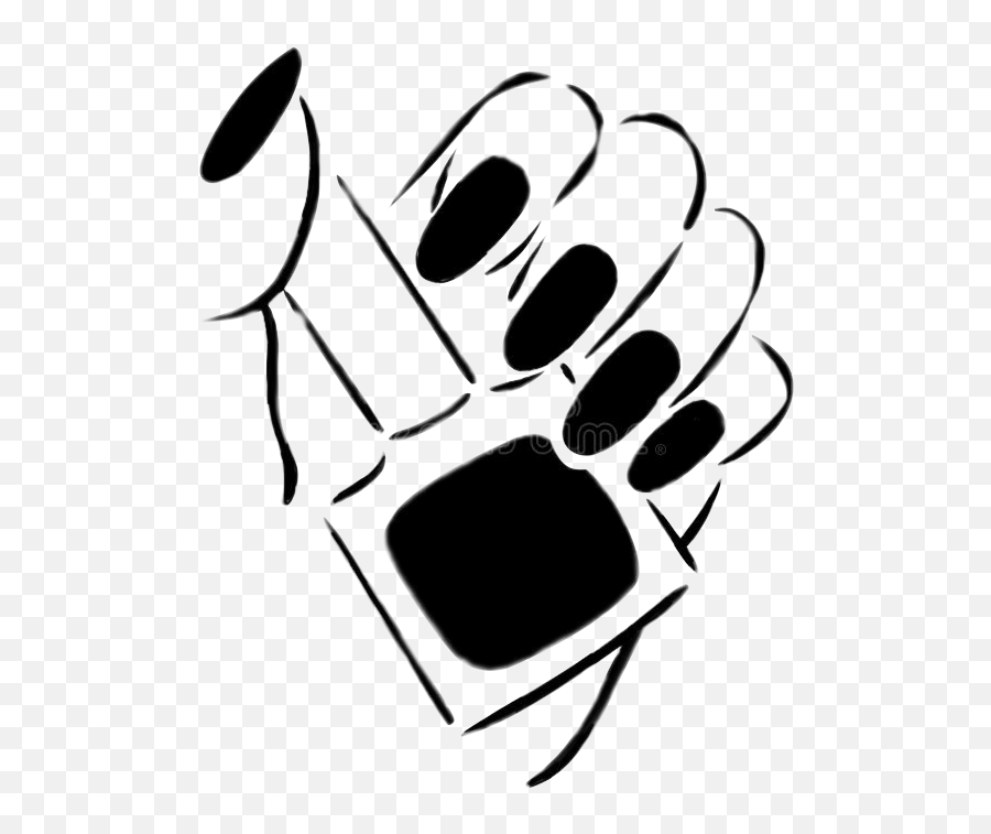 Nail Black Naillogo Logo Nails Sticker By Miyagi420 - Black Nail Logo Emoji,Black  Nails Emoji - free transparent emoji 