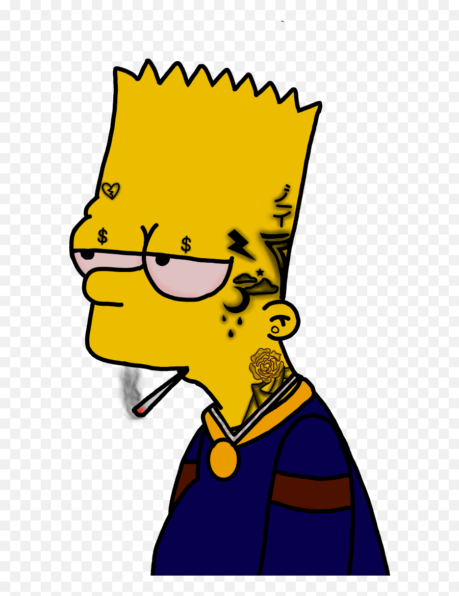 See Holyluxe Profile - Bart Simpson With Tattoos Emoji,Six Eye Ear Nose Emoji