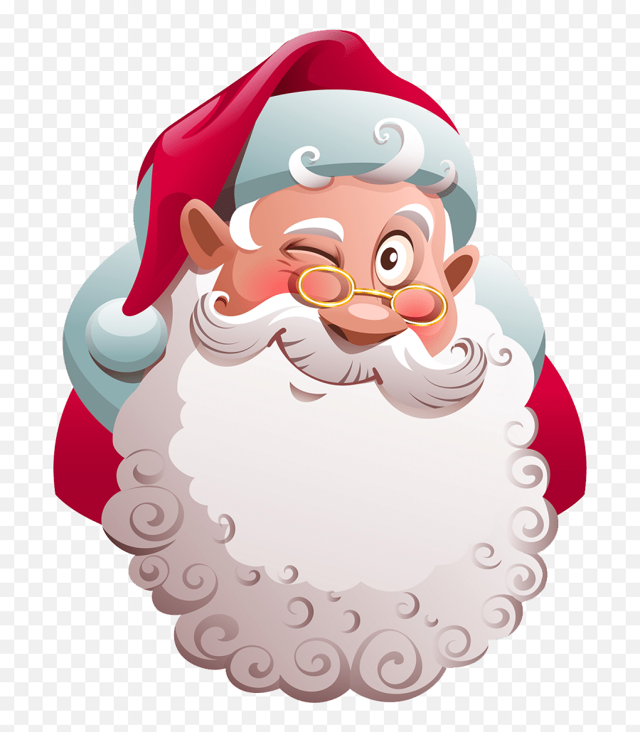 Free U0026 Cute Santa Face Clipart For Your Holiday Decorations - Cute Santa Face Clipart Emoji,Emoji Faces Printables