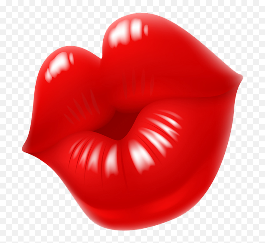 Pin - Kissing Lips Clipart Emoji,Lip Emoticons