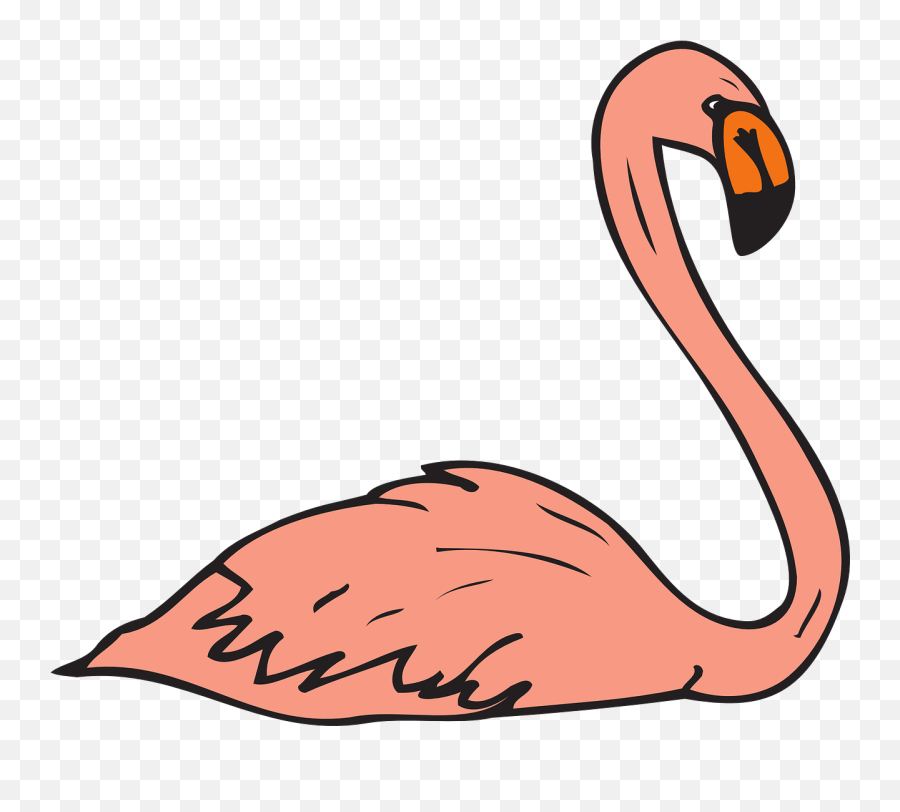 Pink Bird Swimming Wings Flamingo - Clip Art Flamingo Free Emoji,Pink Flamingo Emoji