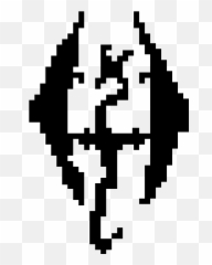 Pixilart - Skyrim Logo Pixel Art Emoji,Skyrim Emoji
