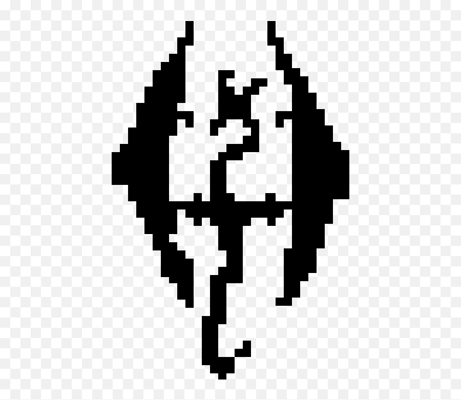 Pixilart - Skyrim Logo Pixel Art Emoji,Skyrim Emoji
