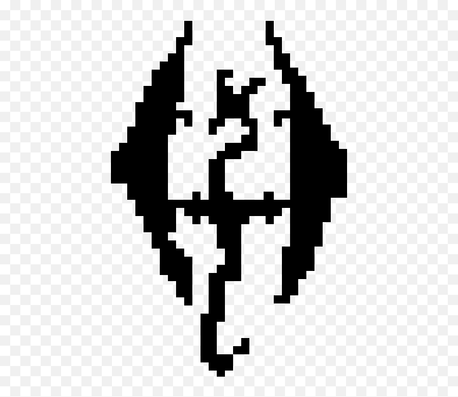 Pixilart - Skyrim Logo Pixel Art Emoji,Skyrim Emoji - free transparent ...