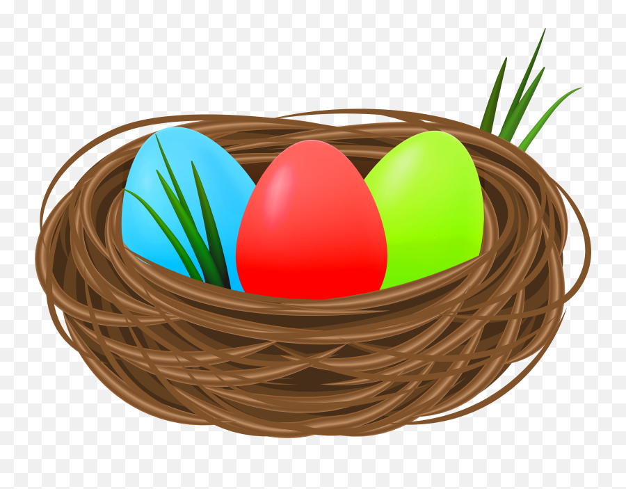 Nest With Eggs Clipart - Clip Art Nest Png Emoji,Emoji Easter Egg