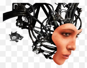 Robot Half Face Jpg Library Png Files - Cyborg Parts Png Emoji,Robot Face Emoji