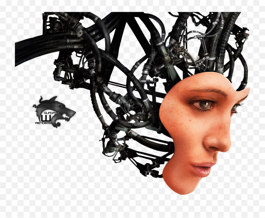 Robot Half Face Jpg Library Png Files - Cyborg Parts Png Emoji,Robot Face Emoji