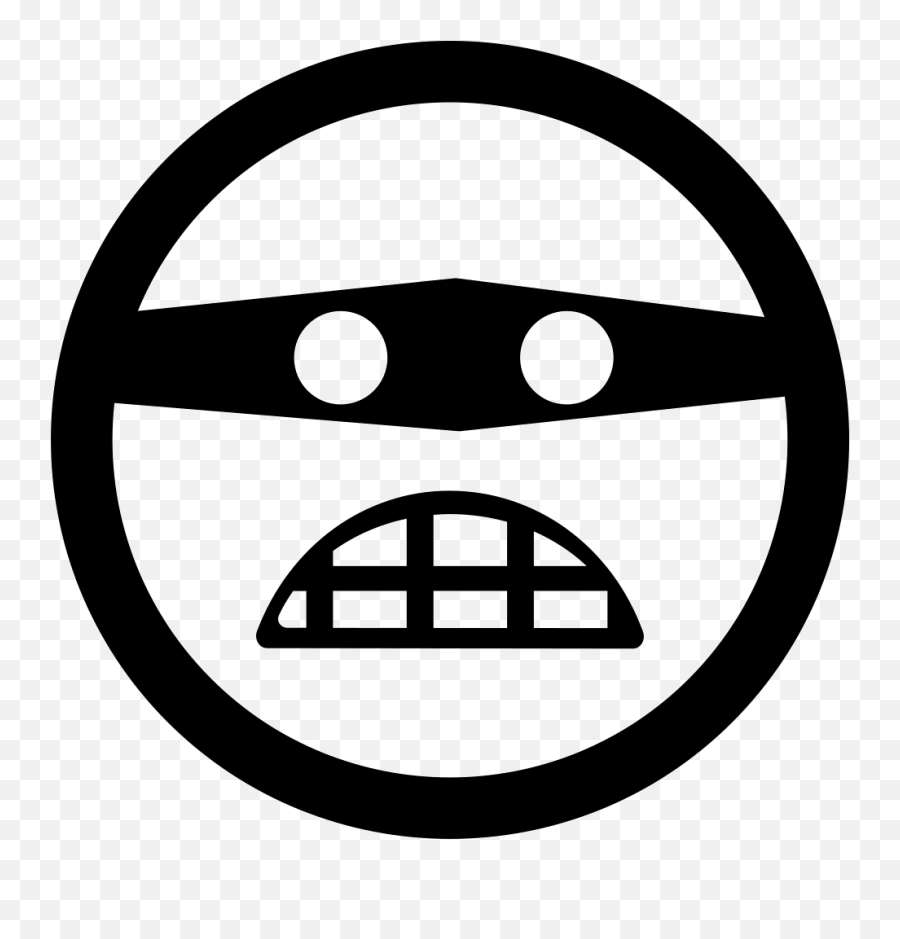 Emoticon Rounded Square Criminal Face With Covered Eyes With - Mascara De Bandido Png Emoji,Side Eye Emoticon