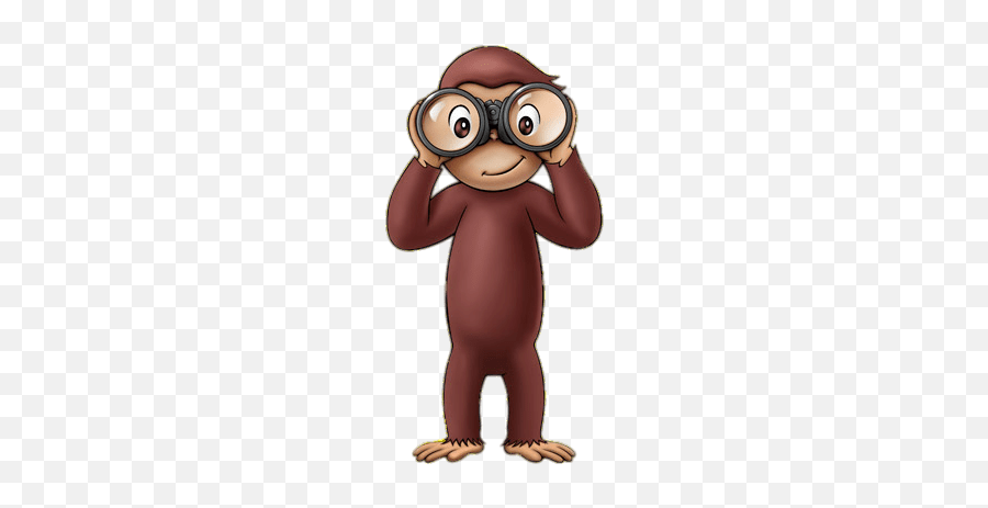 Monkey Binoculars Mischievous Curious - Curious George Wallpaper Hd Emoji,Emoji With Binoculars
