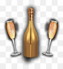 Mq Gold Glass Bottle Champagne - Gold Champagne Bottle Png Emoji,Champaign Emoji