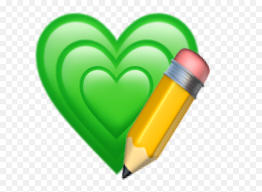 Remix This If You Love To Draw Tags - Green Pencil He Heart Emoji,Emoji Pencil
