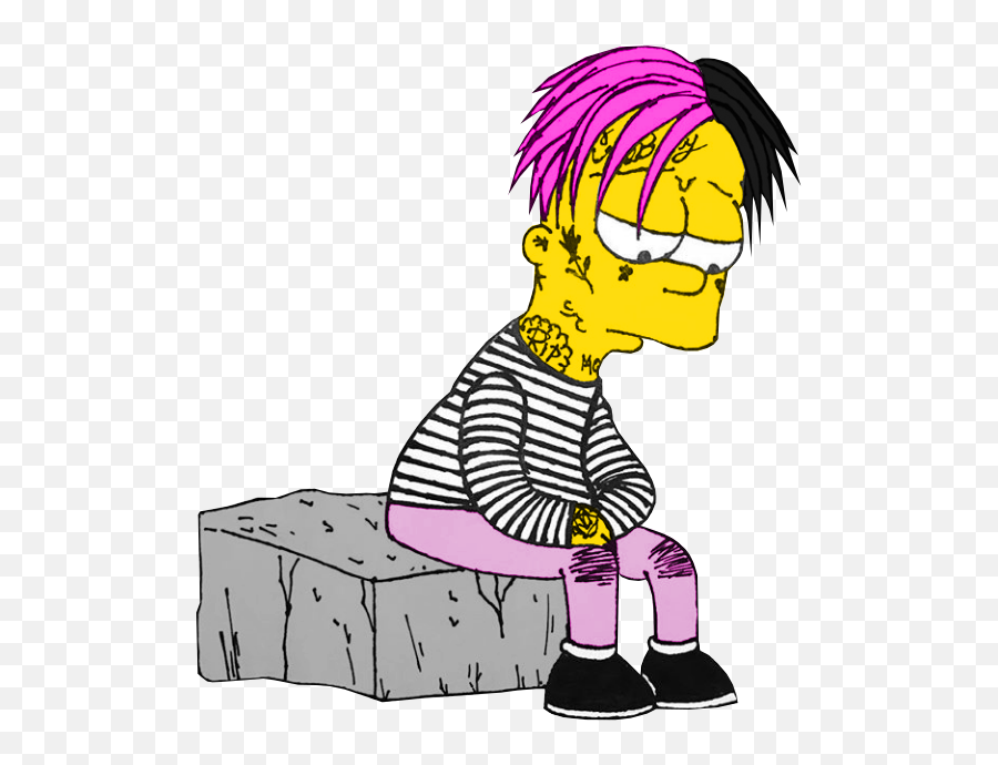 Pin On Image - Bart Simpson Lil Peep Emoji,Xxxtentacion Emoji