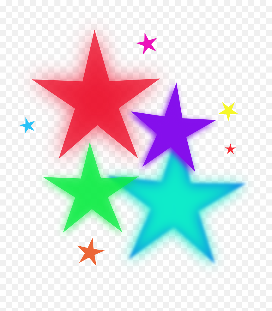 Stars Party Fiesta Blue Colorful - Colourful Stars Clipart Emoji,Mardi Gras Emoji
