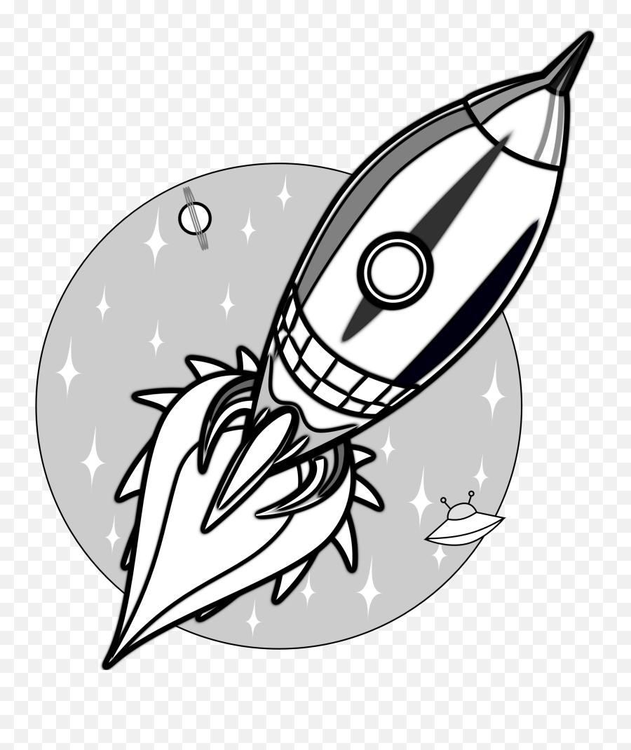 Clipart Moon Rocket Clipart Moon Rocket Transparent Free - Rocket Clipart Black And White Emoji,Ship Moon Emoji